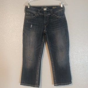 Silver women's size 28 Suki Surplus Capri Jeans